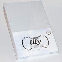 Простынь трикотажная "LILY" на резинке - Серый
